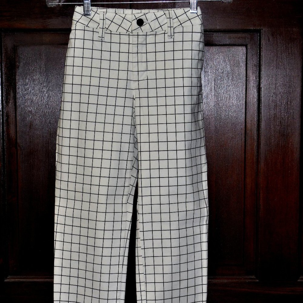 NYDJ Jeans White and Black Tattersall